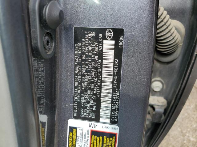 Photo 10 from auction – 2011 TOYOTA CAMRY BASE with VIN 4T4BF3EK3BR152550