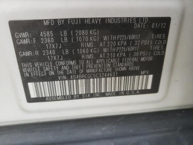 Photo 10 from auction – 2012 SUBARU OUTBACK 2. with VIN 4S4BRCGC5C3244631