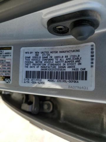 Photo 10 from auction – 2005 TOYOTA COROLLA CE with VIN 1NXBR32E25Z555634