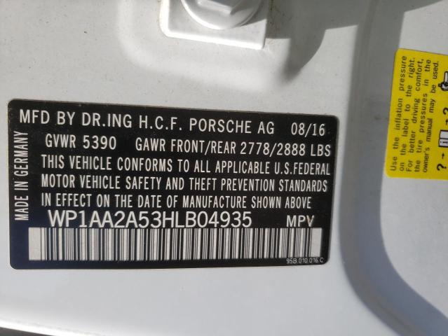 Photo 10 from auction – 2017 PORSCHE MACAN with VIN WP1AA2A53HLB04935