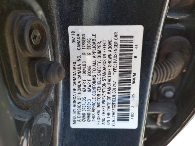 Photo 10 from auction – 2018 HONDA CIVIC LX with VIN 2HGFC2F63JH601247