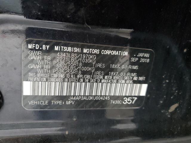 Photo 10 from auction – 2019 MITSUBISHI OUTLANDER with VIN JA4AP3AU3KU004245
