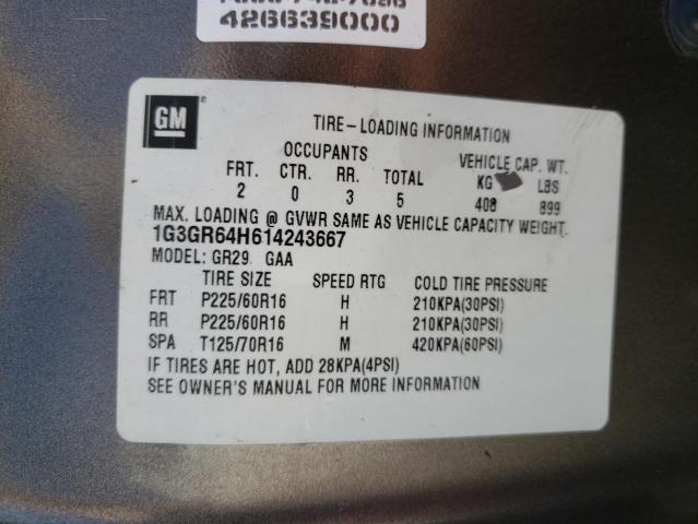 Photo 10 from auction – 2001 OLDSMOBILE AURORA with VIN 1G3GR64H614243667
