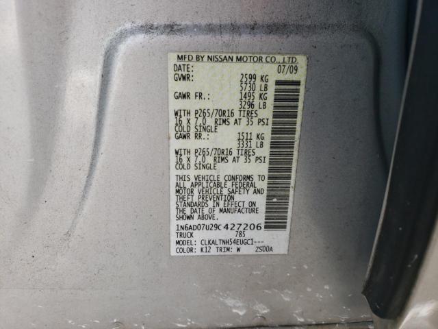 Photo 10 from auction – 2009 NISSAN FRONTIER C with VIN 1N6AD07U29C427206