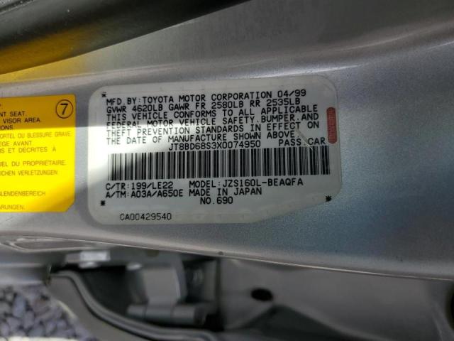 Photo 10 from auction – 1999 LEXUS GS 300 with VIN JT8BD68S3X0074950
