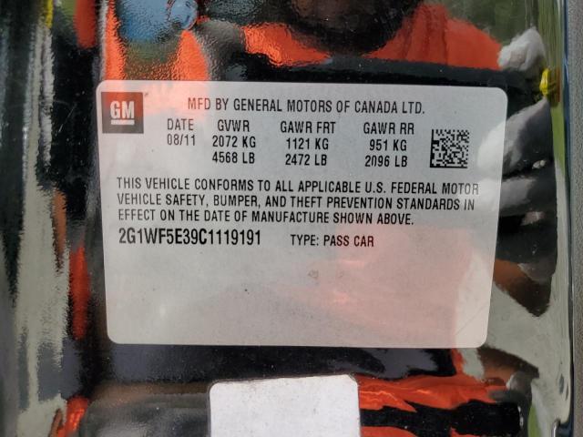 Photo 10 from auction – 2012 CHEVROLET IMPALA LS with VIN 2G1WF5E39C1119191