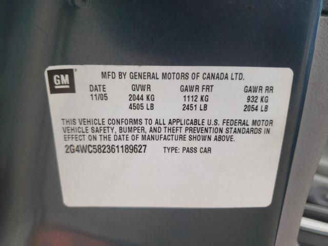 Photo 10 from auction – 2006 BUICK LACROSSE C with VIN 2G4WC582361189627