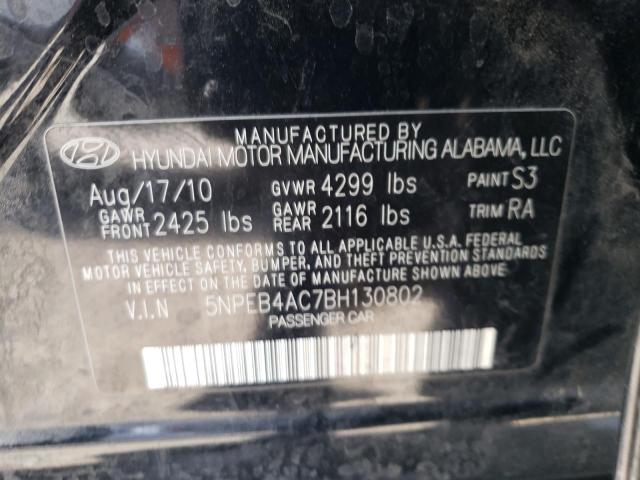 Photo 10 from auction – 2011 HYUNDAI SONATA GLS with VIN 5NPEB4AC7BH130802