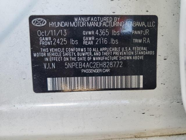 Photo 10 from auction – 2014 HYUNDAI SONATA GLS with VIN 5NPEB4AC2EH828772