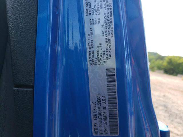 Photo 10 from auction – 2021 JEEP GLADIATOR with VIN 1C6HJTAG5ML593315