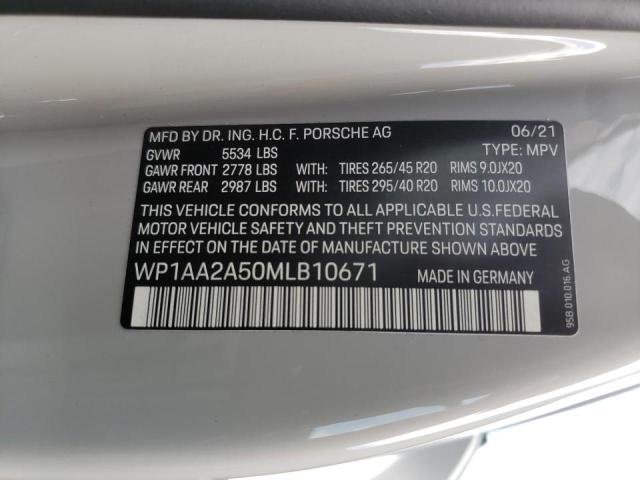 Photo 10 from auction – 2021 PORSCHE MACAN with VIN WP1AA2A50MLB10671
