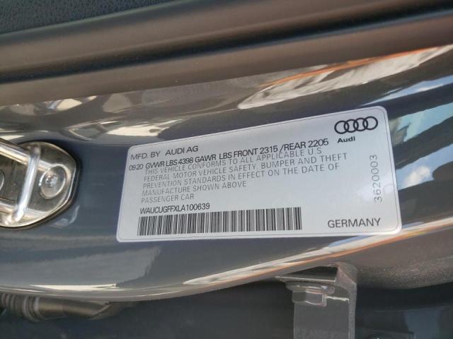 Photo 10 from auction – 2020 AUDI A3 PREMIUM with VIN WAUCUGFFXLA100639