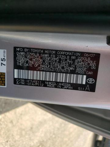 Photo 10 from auction – 2007 TOYOTA PRIUS with VIN JTDKB20U273278313