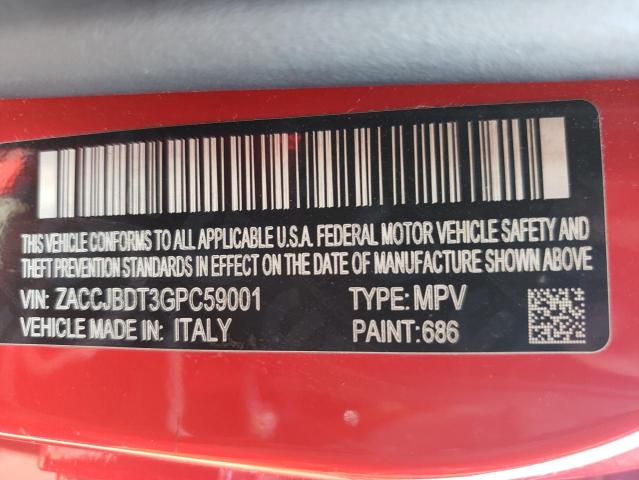 Photo 10 from auction – 2016 JEEP RENEGADE L with VIN ZACCJBDT3GPC59001