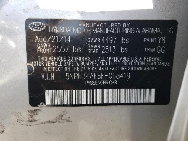 Photo 10 from auction – 2015 HYUNDAI SONATA SPO with VIN 5NPE34AF8FH068419