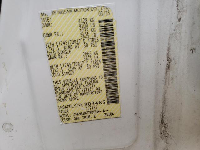 Photo 10 from auction – 2015 NISSAN NV 2500 with VIN 1N6AF0LY2FN803485