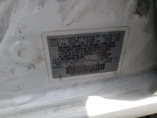 Photo 10 from auction – 2020 NISSAN VERSA S with VIN 3N1CN8DV0LL901835