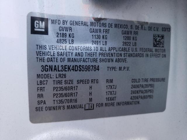 Photo 10 from auction – 2013 CHEVROLET CAPTIVA LT with VIN 3GNAL3EK4DS598784