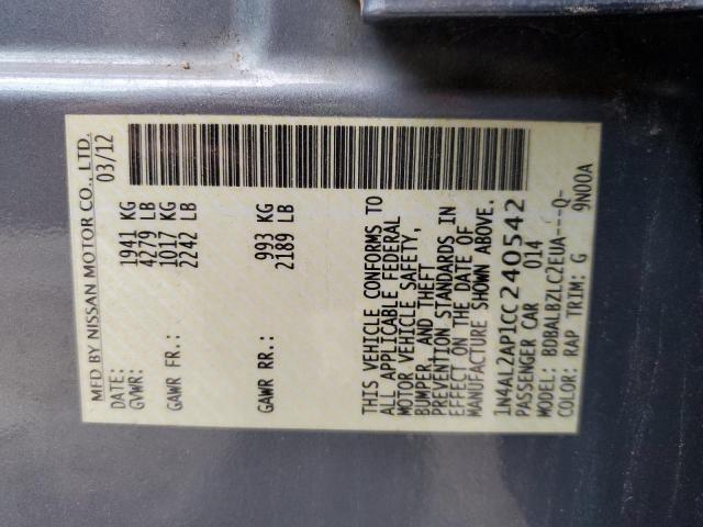 Photo 10 from auction – 2012 NISSAN ALTIMA BAS with VIN 1N4AL2AP1CC240542