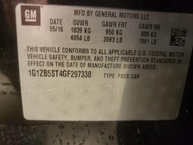 Photo 10 from auction – 2016 CHEVROLET MALIBU LS with VIN 1G1ZB5ST4GF297330