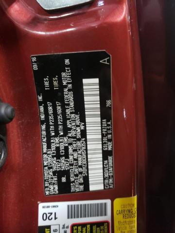 Photo 10 from auction – 2017 TOYOTA SIENNA XLE with VIN 5TDYZ3DC6HS783574