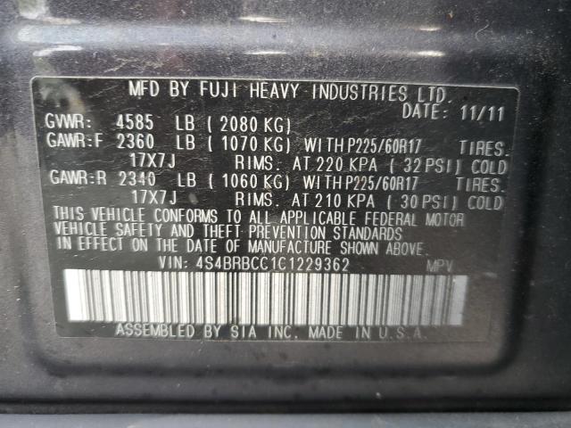 Снимка 10 от търг – 2012 SUBARU OUTBACK 2. с VIN 4S4BRBCC1C1229362