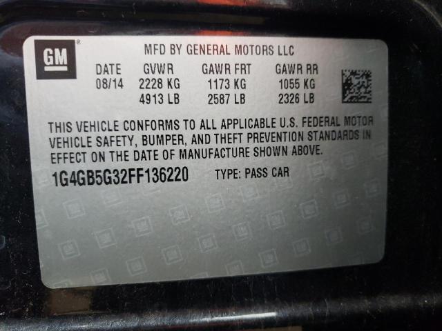 Photo 10 from auction – 2015 BUICK LACROSSE with VIN 1G4GB5G32FF136220