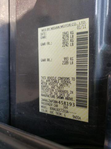 Photo 10 from auction – 2011 NISSAN ALTIMA with VIN 1N4AL2AP3BN458193