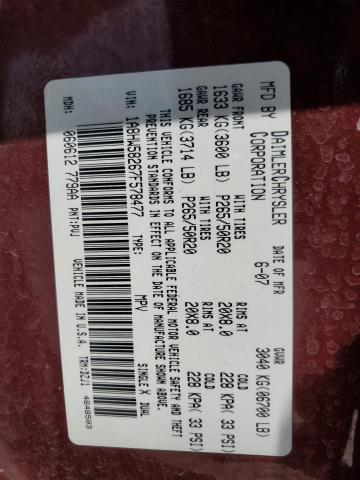 Photo 10 from auction – 2007 CHRYSLER ASPEN LIMI with VIN 1A8HW58267F578477