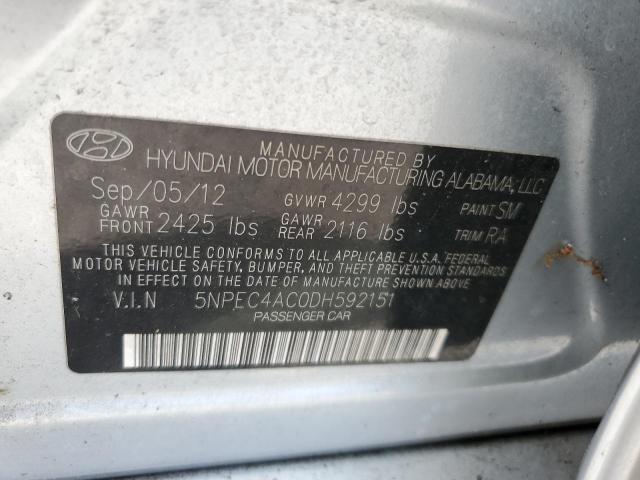 Photo 10 from auction – 2013 HYUNDAI SONATA SE with VIN 5NPEC4AC0DH592151