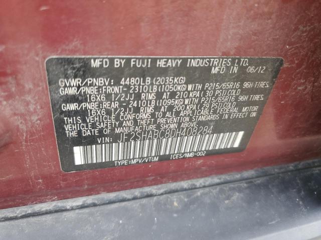 Photo 10 from auction – 2013 SUBARU FORESTER 2 with VIN JF2SHABC8DH408284