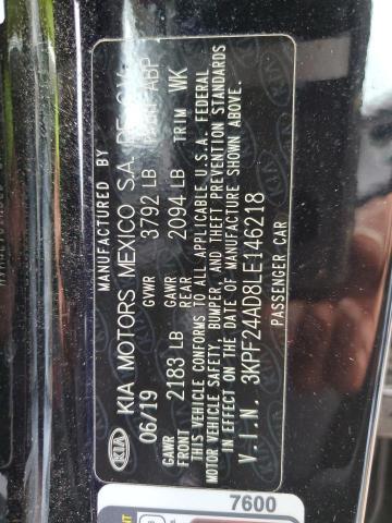 Photo 10 from auction – 2020 KIA FORTE FE with VIN 3KPF24AD8LE146218