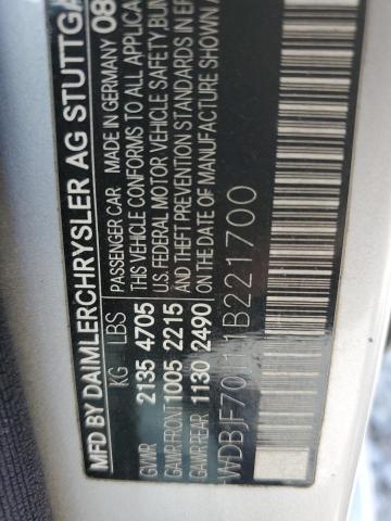 Photo 10 from auction – 2001 MERCEDES-BENZ E 430 with VIN WDBJF70J11B221700