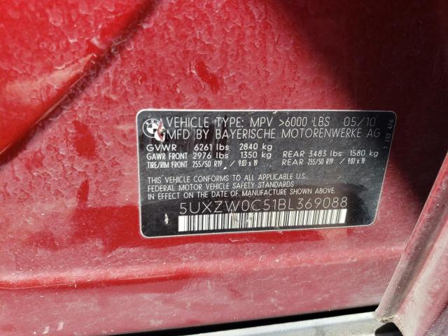 Photo 10 from auction – 2011 BMW X5 XDRIVE3 with VIN 5UXZW0C51BL369088