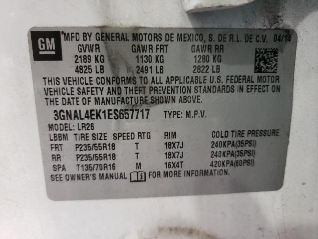 Photo 10 from auction – 2014 CHEVROLET CAPTIVA with VIN 3GNAL4EK1ES657717