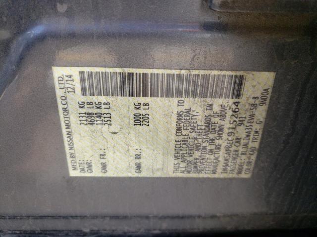 Photo 10 from auction – 2014 NISSAN MAXIMA S with VIN 1N4AA5AP8EC915264