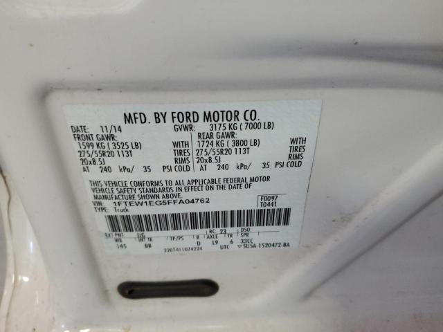 Photo 10 from auction – 2015 FORD F150 SUPER with VIN 1FTEW1EG5FFA04762