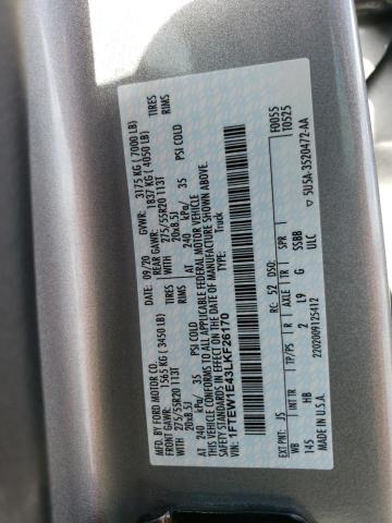 Photo 10 from auction – 2020 FORD F150 SUPER with VIN 1FTEW1E43LKF26170
