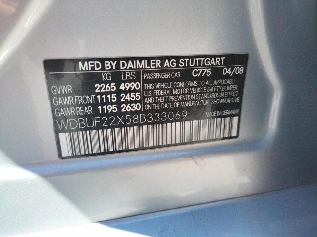 Photo 10 from auction – 2008 MERCEDES-BENZ E 320 CDI with VIN WDBUF22X58B333069