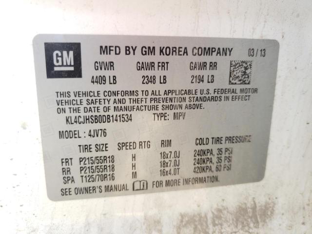 Photo 10 from auction – 2013 BUICK ENCORE PRE with VIN KL4CJHSB0DB141534