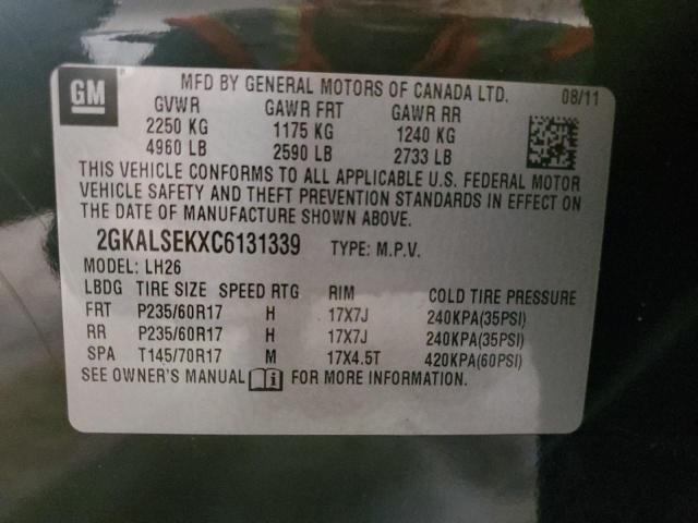Photo 10 from auction – 2012 GMC TERRAIN SL with VIN 2GKALSEKXC6131339