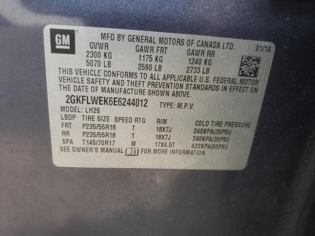 Photo 10 from auction – 2014 GMC TERRAIN SL with VIN 2GKFLWEK6E6244012