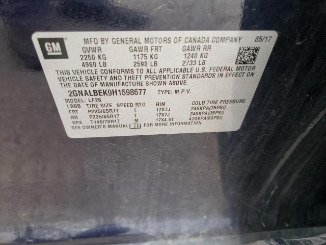 Photo 10 from auction – 2017 CHEVROLET EQUINOX LS with VIN 2GNALBEK9H1598677