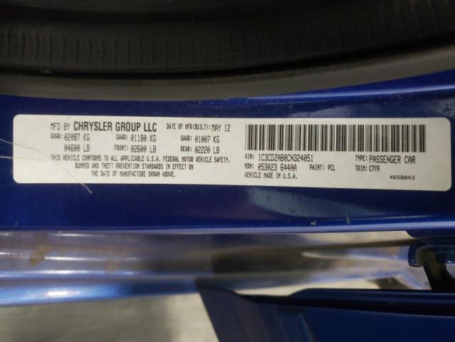Photo 10 from auction – 2012 DODGE AVENGER SE with VIN 1C3CDZAB0CN324051