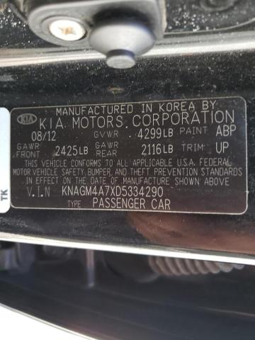 Photo 10 from auction – 2013 KIA OPTIMA LX with VIN KNAGM4A7XD5334290
