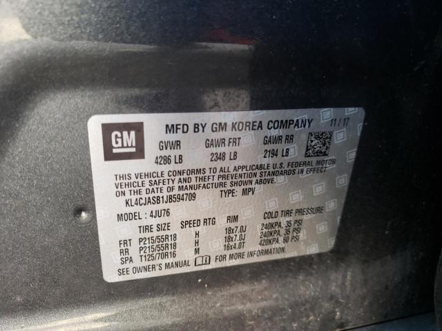 Photo 10 from auction – 2018 BUICK ENCORE PRE with VIN KL4CJASB1JB594709
