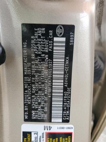 Photo 10 from auction – 2011 TOYOTA CAMRY BASE with VIN 4T1BF3EK7BU651927