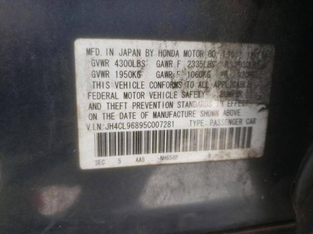 Photo 10 from auction – 2005 ACURA TSX with VIN JH4CL96895C007281