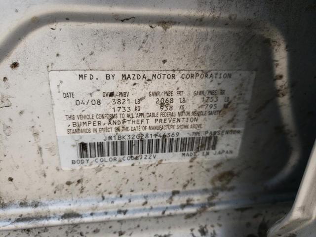 Photo 10 from auction – 2008 MAZDA 3 I with VIN JM1BK32G281146369