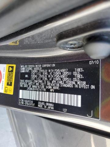 Photo 10 from auction – 2010 TOYOTA HIGHLANDER with VIN JTEBK3EH7A2167198